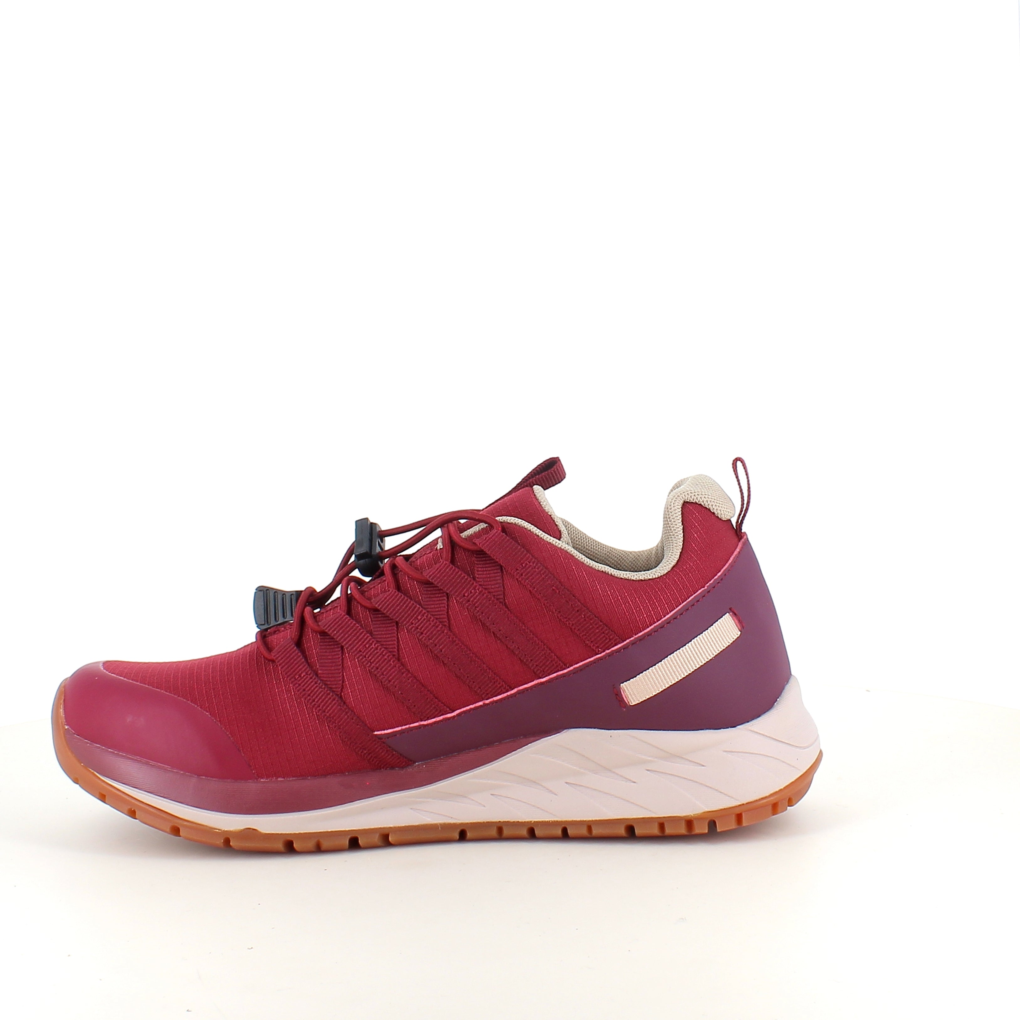 Green Comfort Path Pipi – vinrød outdoor-sneaker med H-lest og svangstøtte