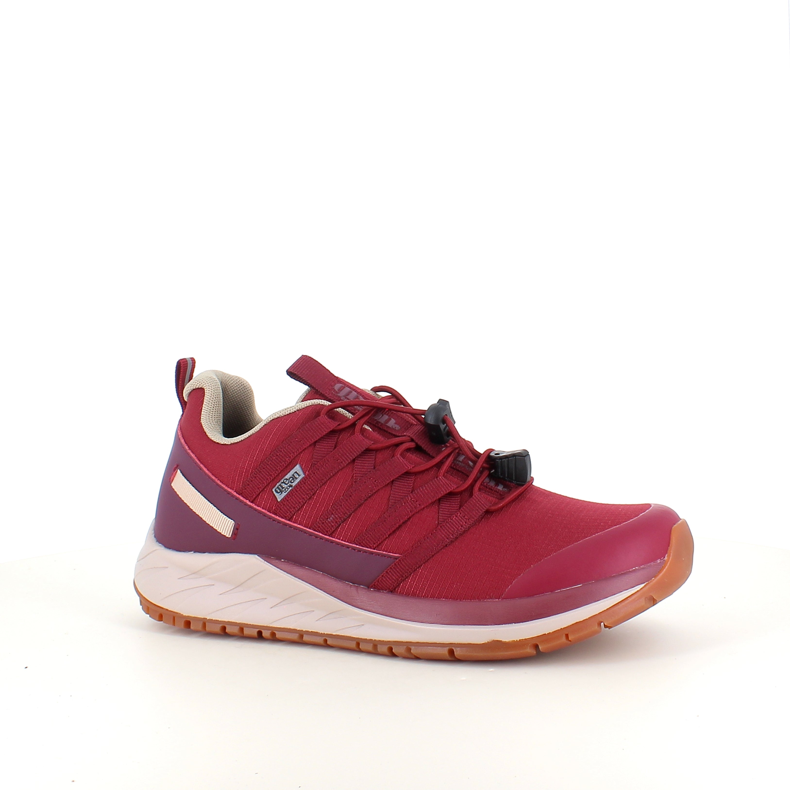 Green Comfort Path Pipi – vinrød outdoor-sneaker med H-lest og svangstøtte