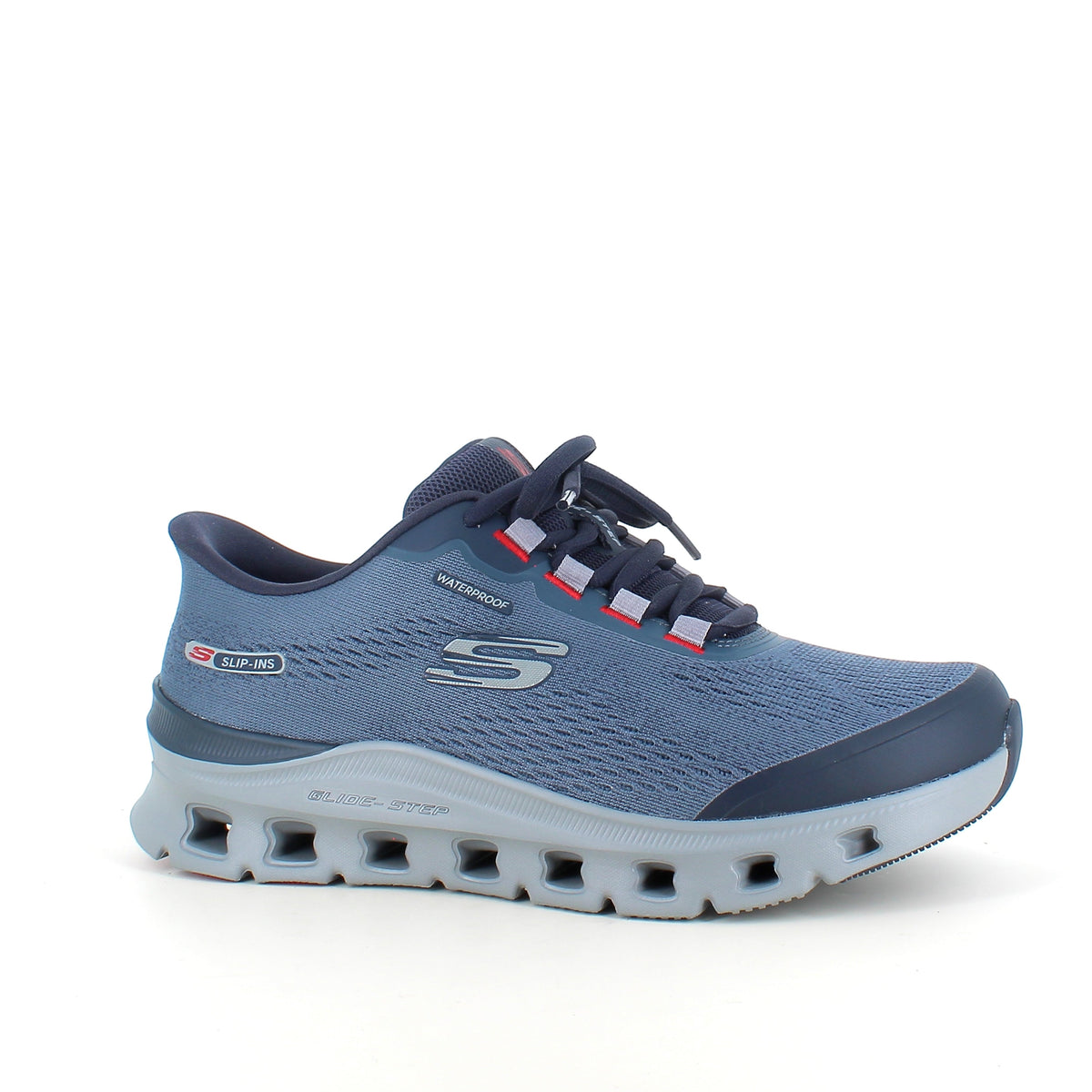 Blå Skechers Glide-Step Pro – vanntette Slip-ins sko med Memory Foam