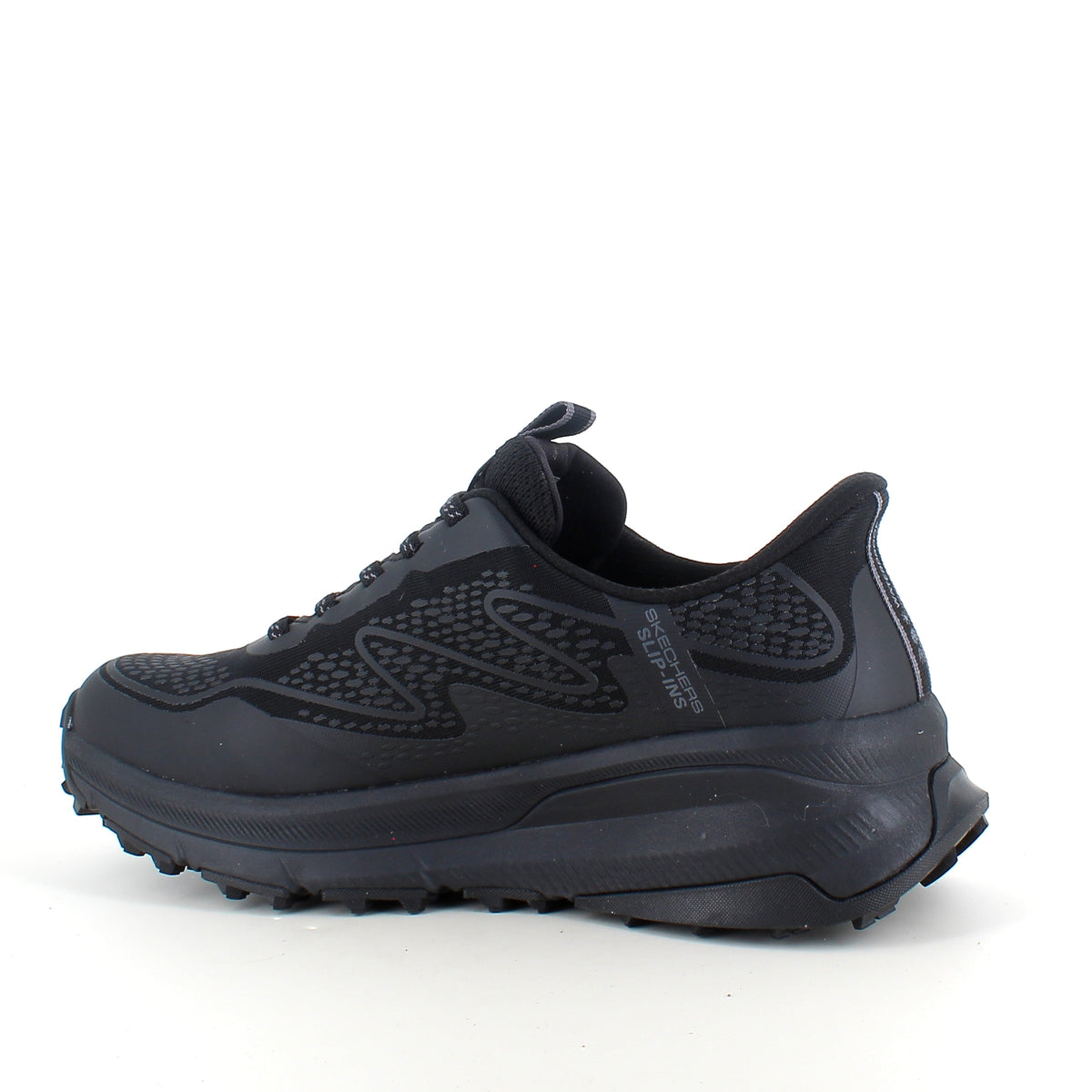 Svart Skechers Slip-ins Switch Back – vanntett sko med Memory Foam og enkel påkledning