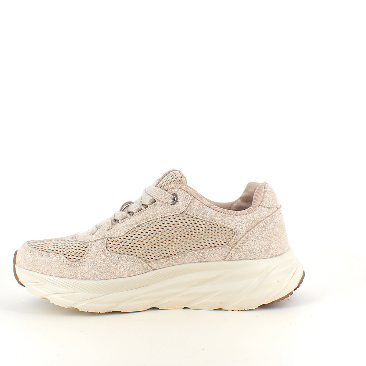 Endurance komfortsko til dame – beige sneaker med lett og støtabsorberende såle