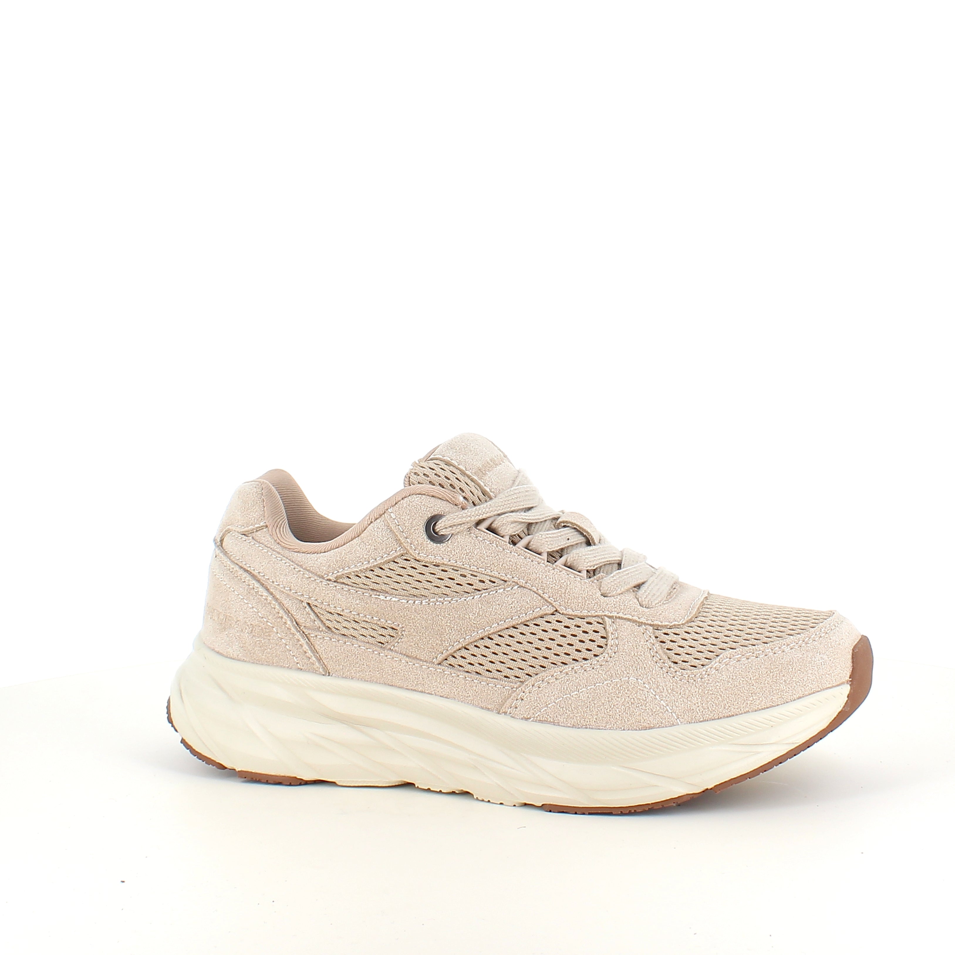 Endurance komfortsko til dame – beige sneaker med lett og støtabsorberende såle