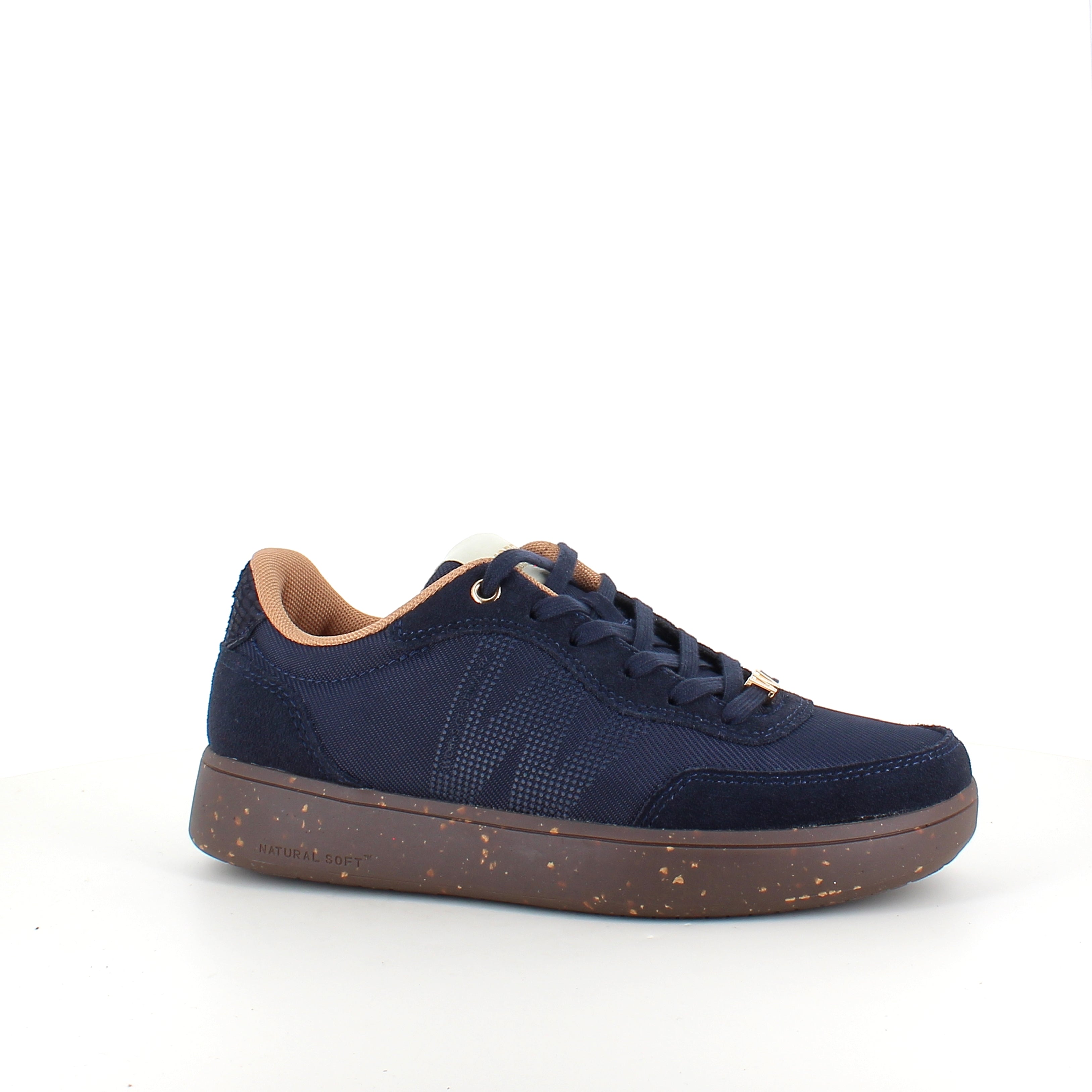 Woden Line Sneak – navy sneaker med gulldetaljer & myk komfort