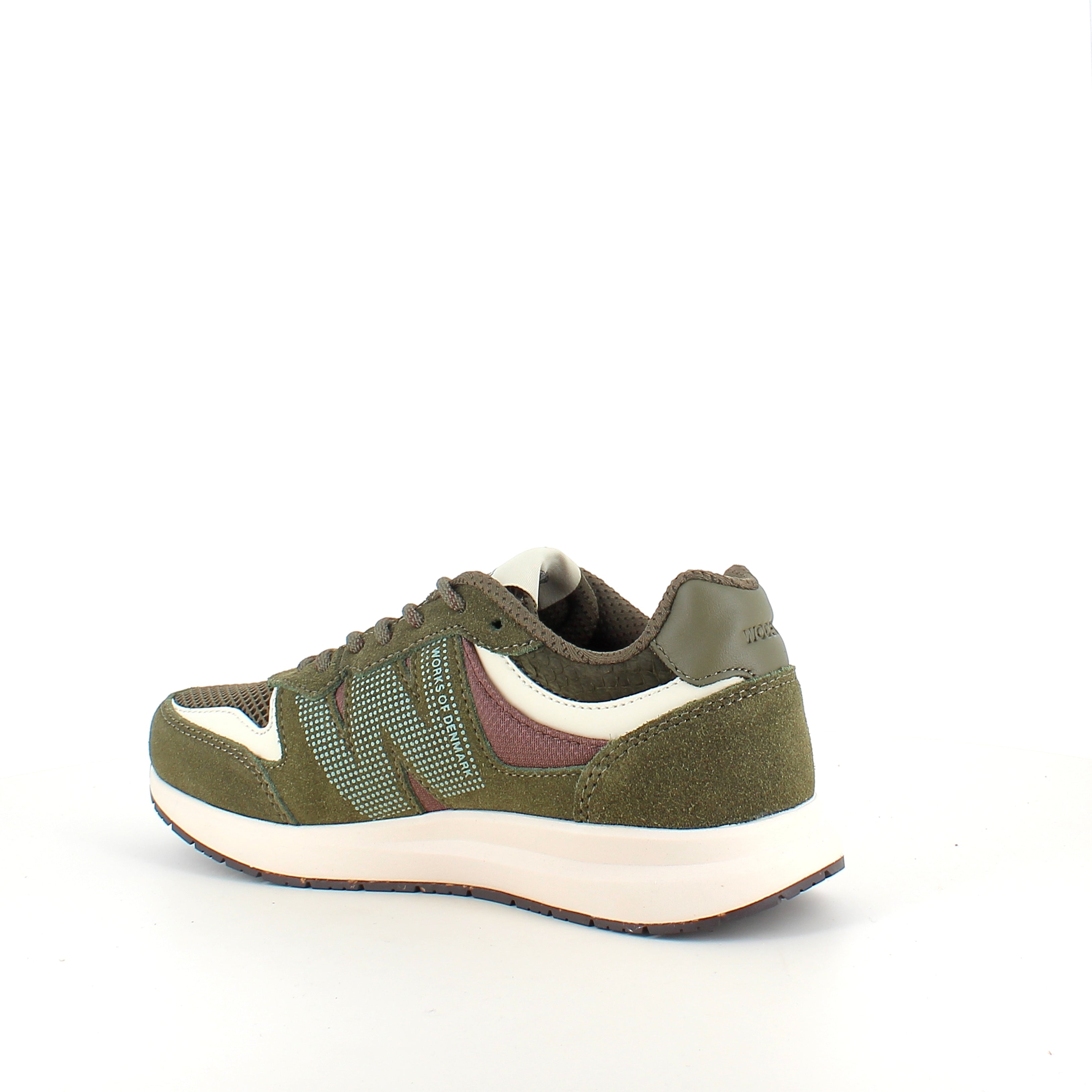 Woden Rigmor Open Mesh – mørk olivengrønn sneaker