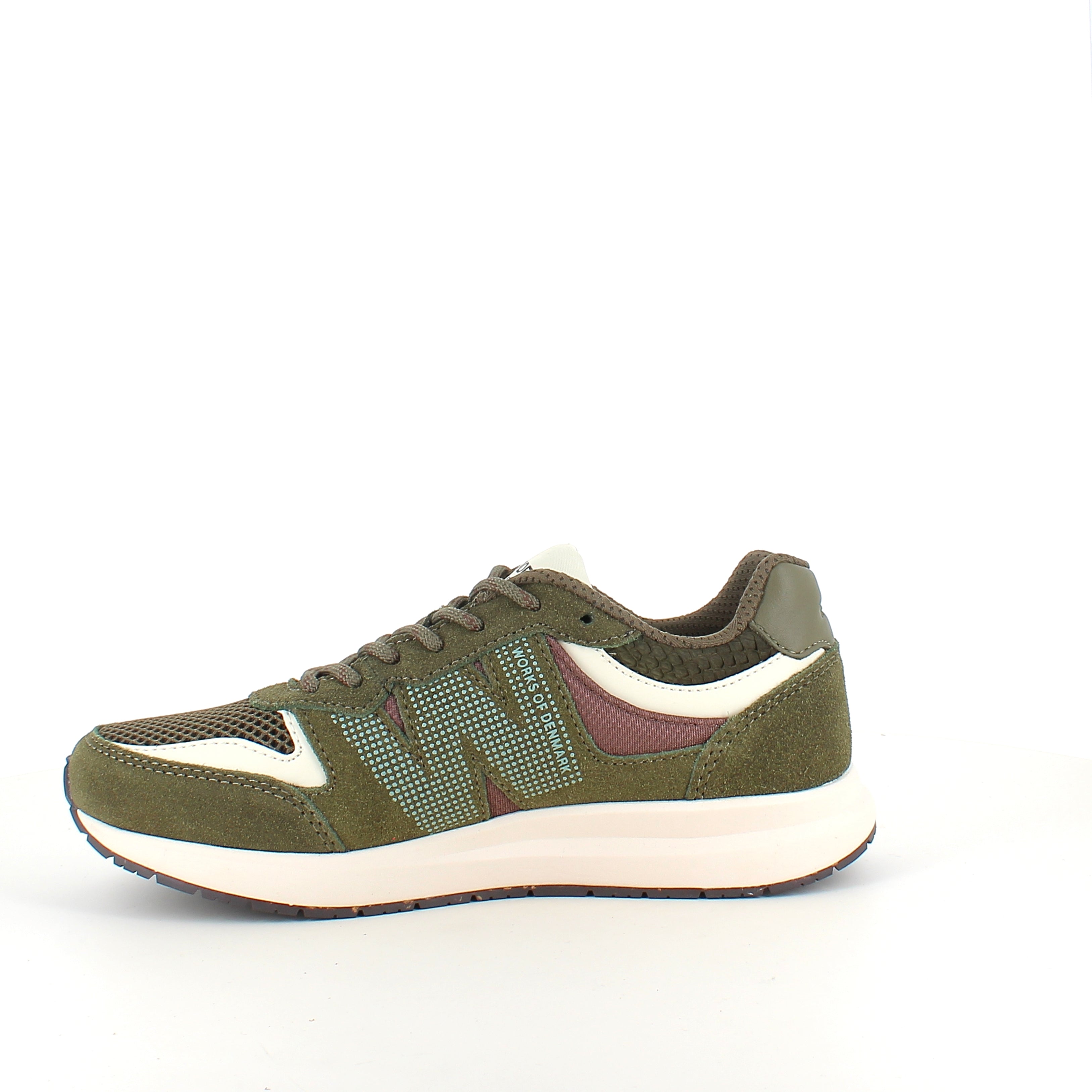 Woden Rigmor Open Mesh – mørk olivengrønn sneaker