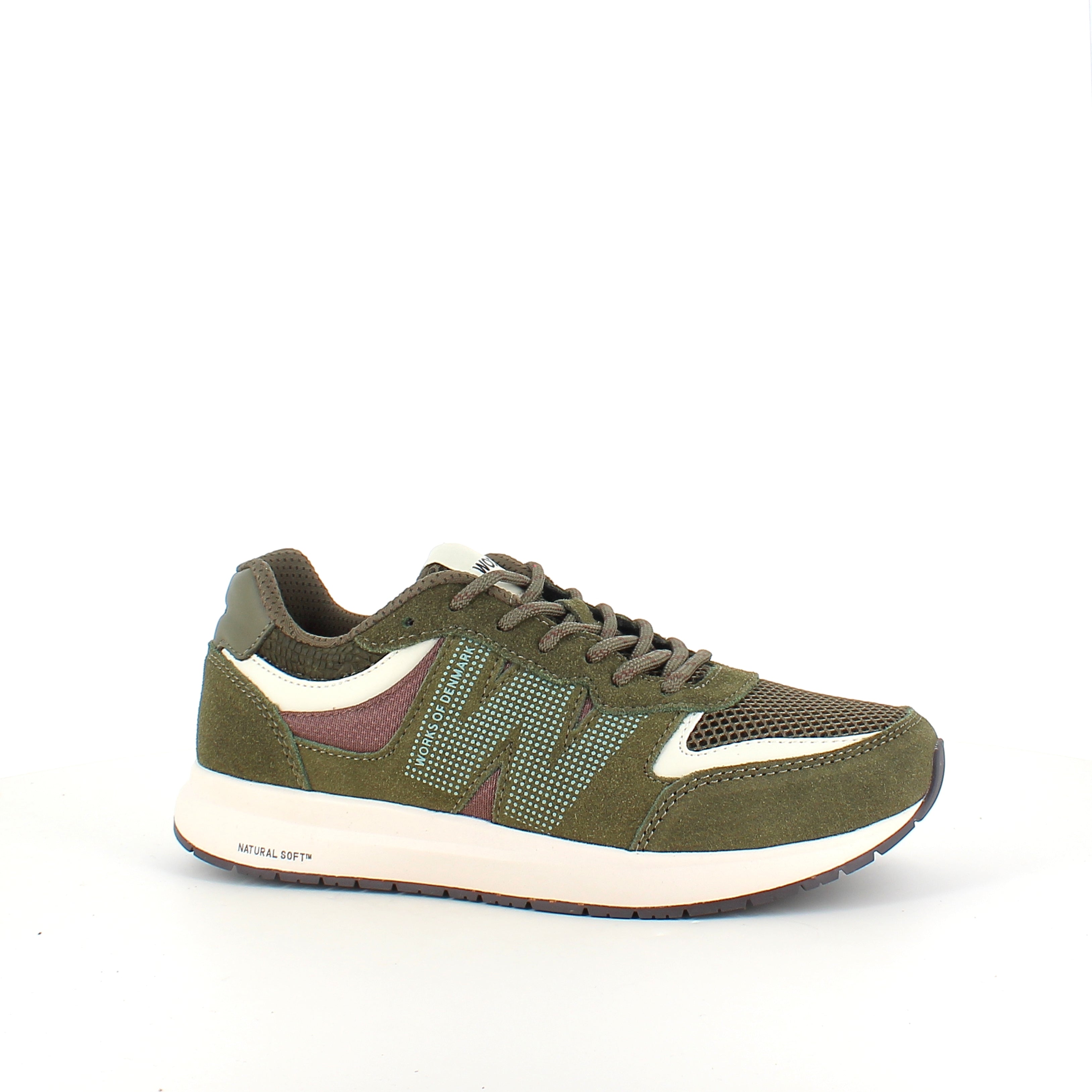 Woden Rigmor Open Mesh – mørk olivengrønn sneaker