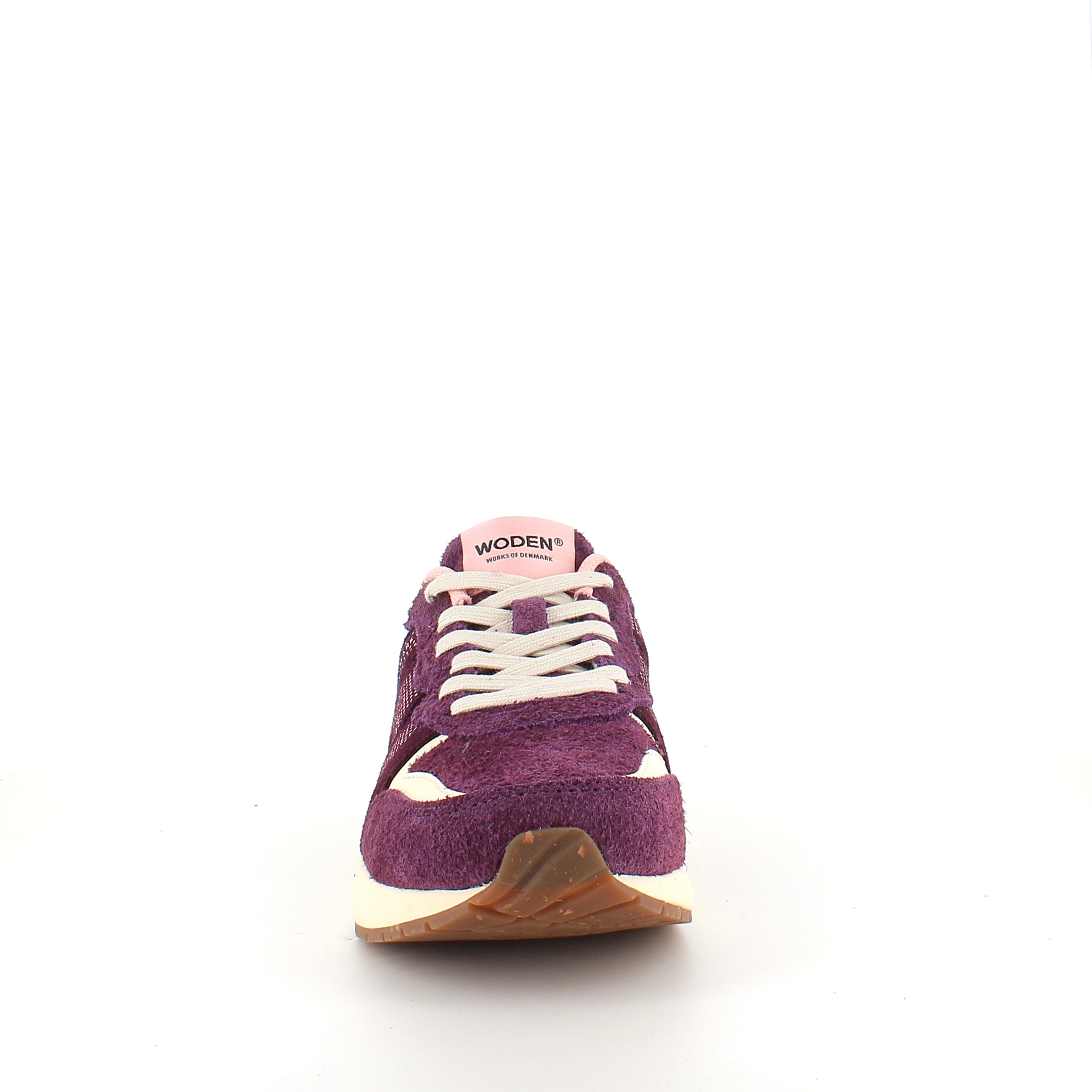 Woden Rigmor Suede – lyngfarget sneaker i semsket skinn med myk komfort