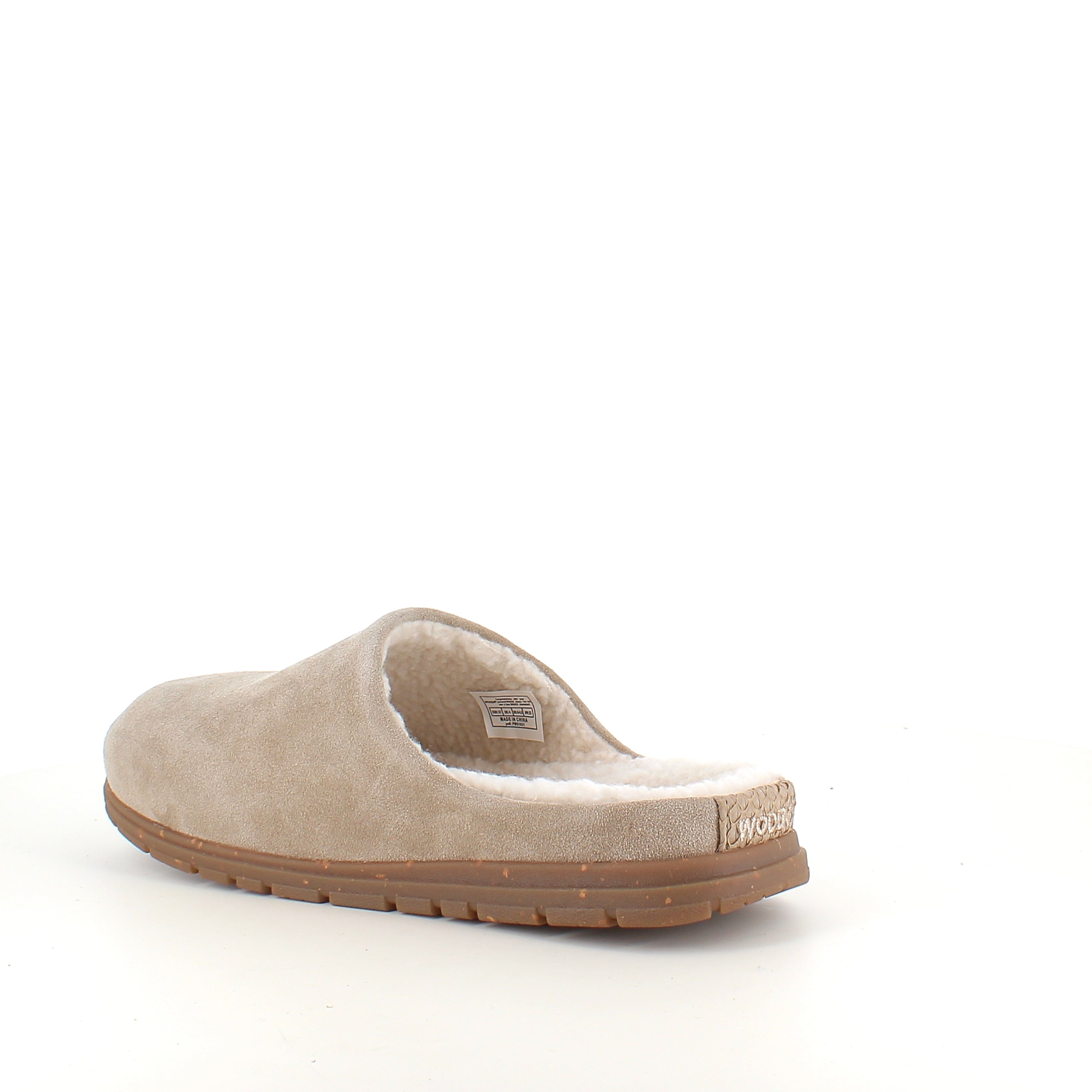 WODEN Silvi Warm - Varm beige hjemmesko med svangstøtte og myk komfort