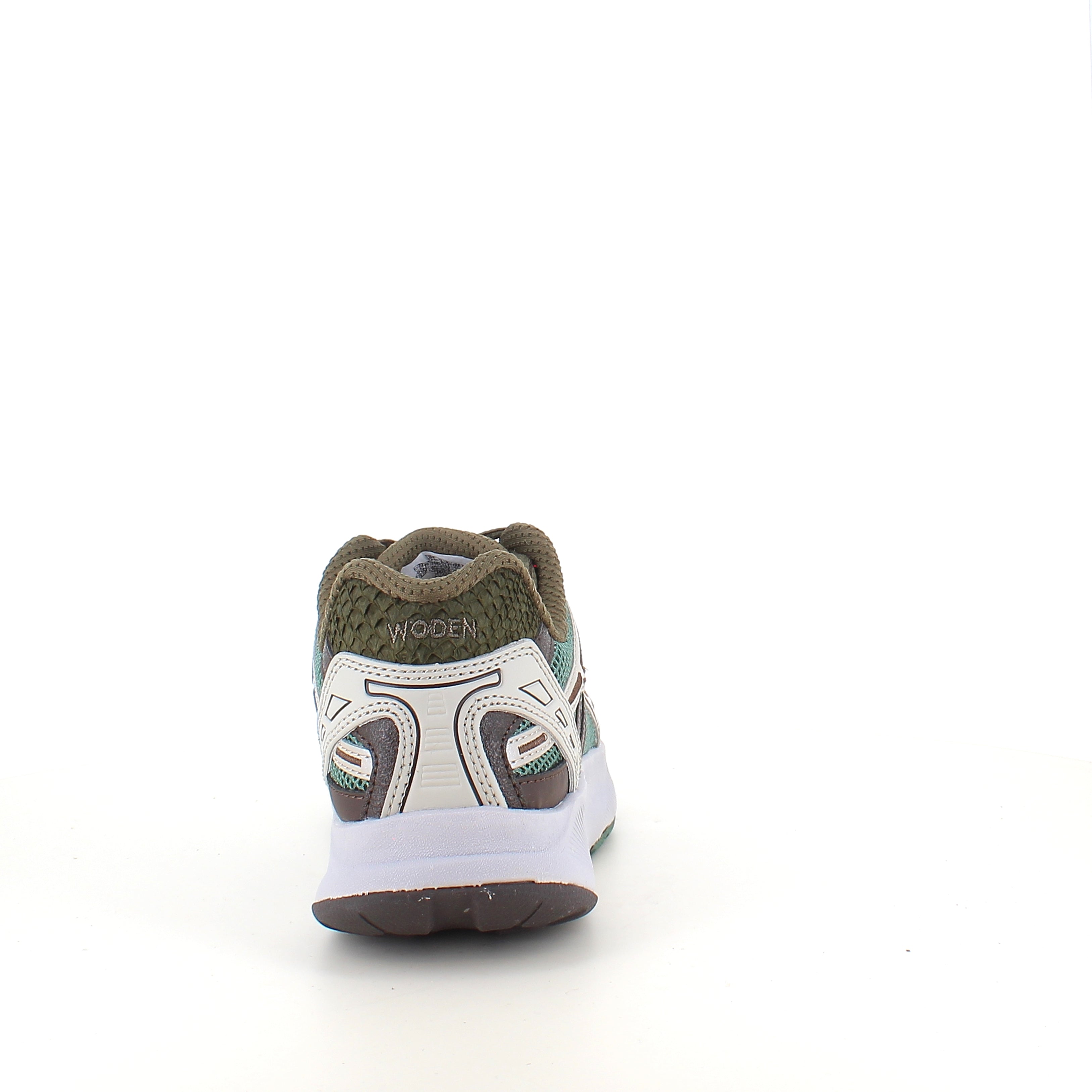 Woden Freja Runner – olivengrønn/brun sneaker med lett rullesåle