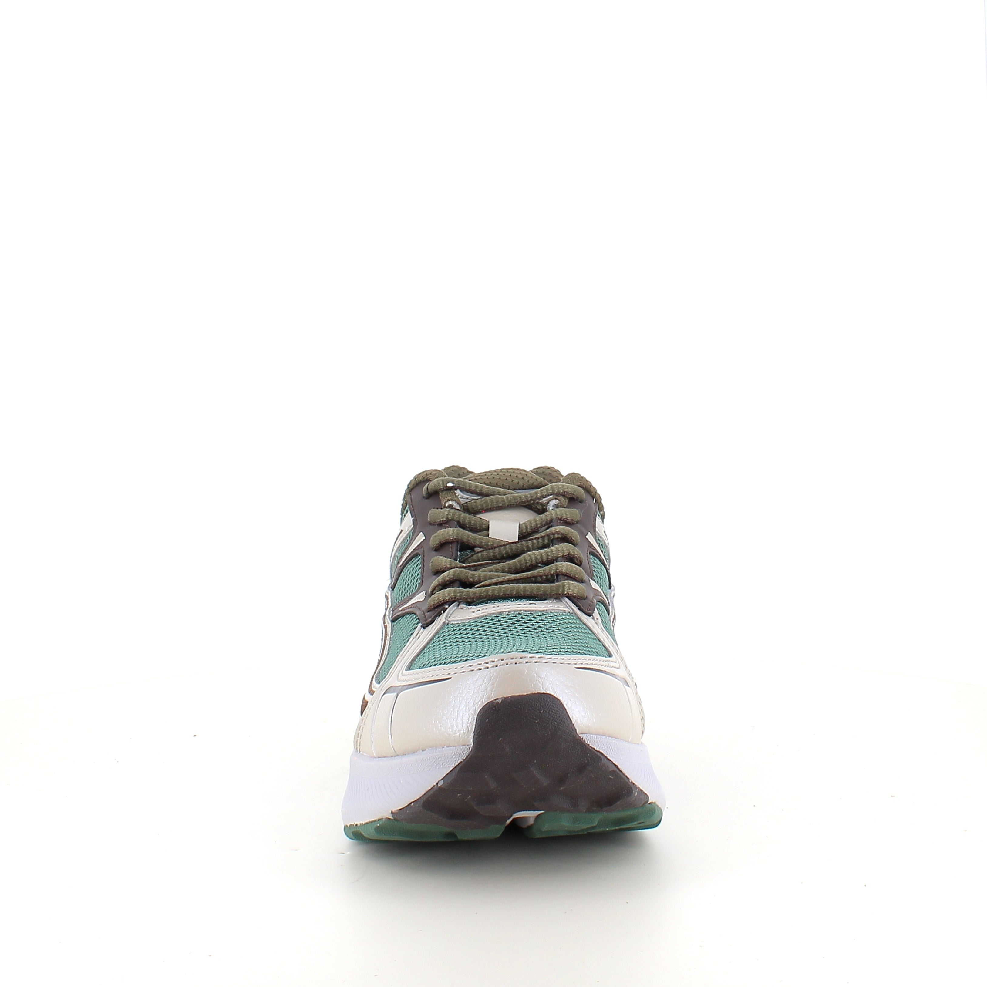 Woden Freja Runner – olivengrønn/brun sneaker med lett rullesåle