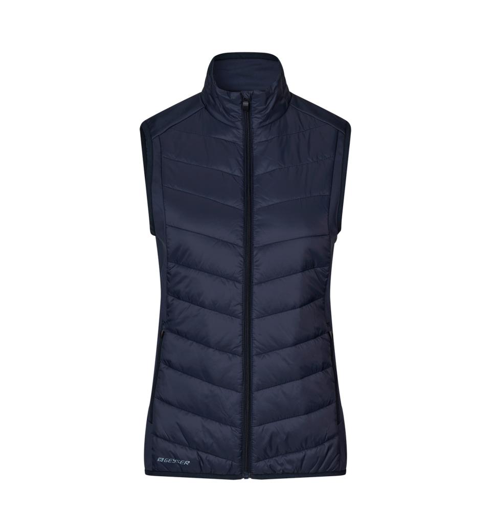 Navy sporty og komfortabel hybridvest til herre og dame