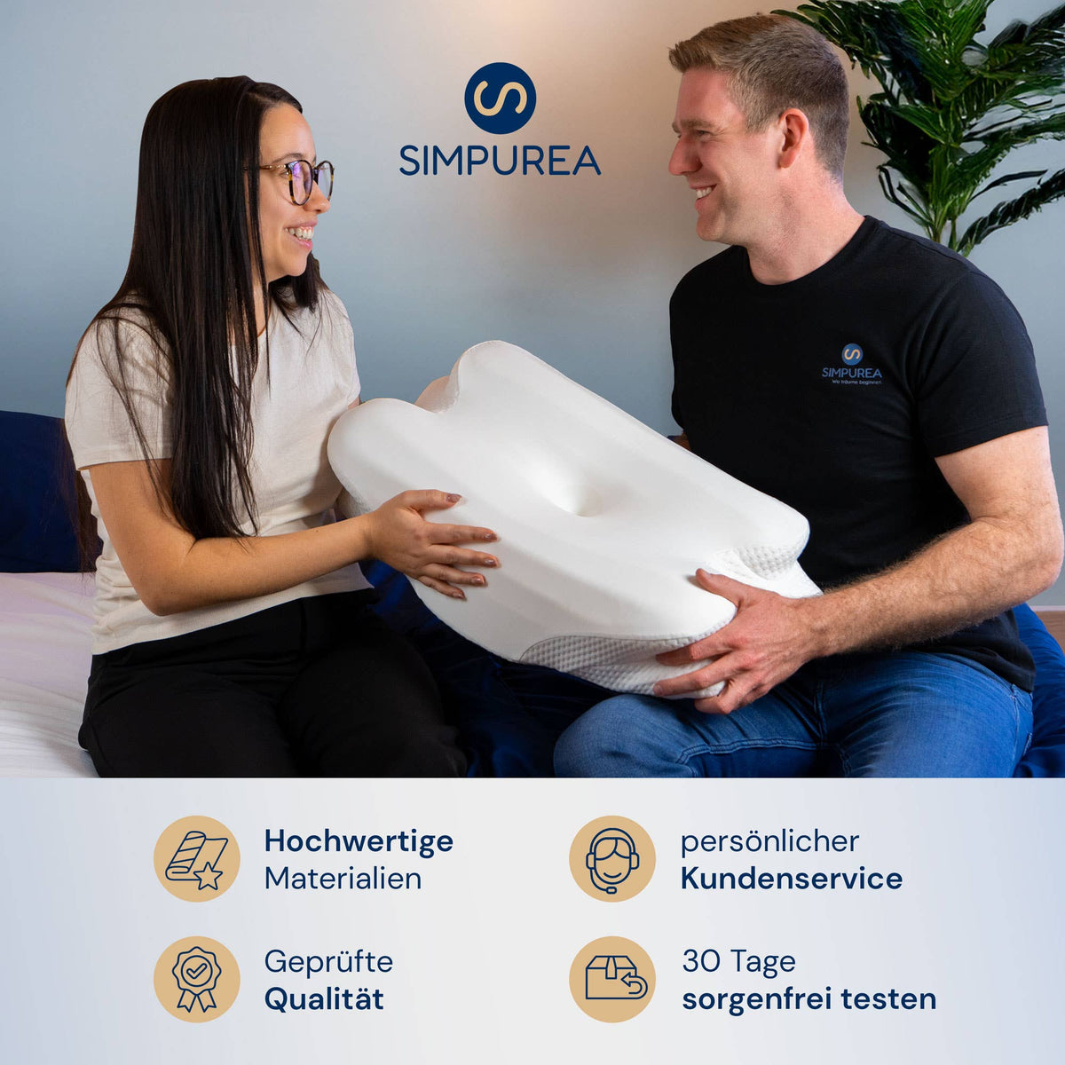 Ortopedisk hodepute – ergonomisk memory foam med 2 høyder
