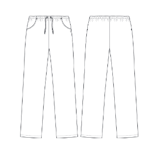 Uniformsbukser med elastisk midje