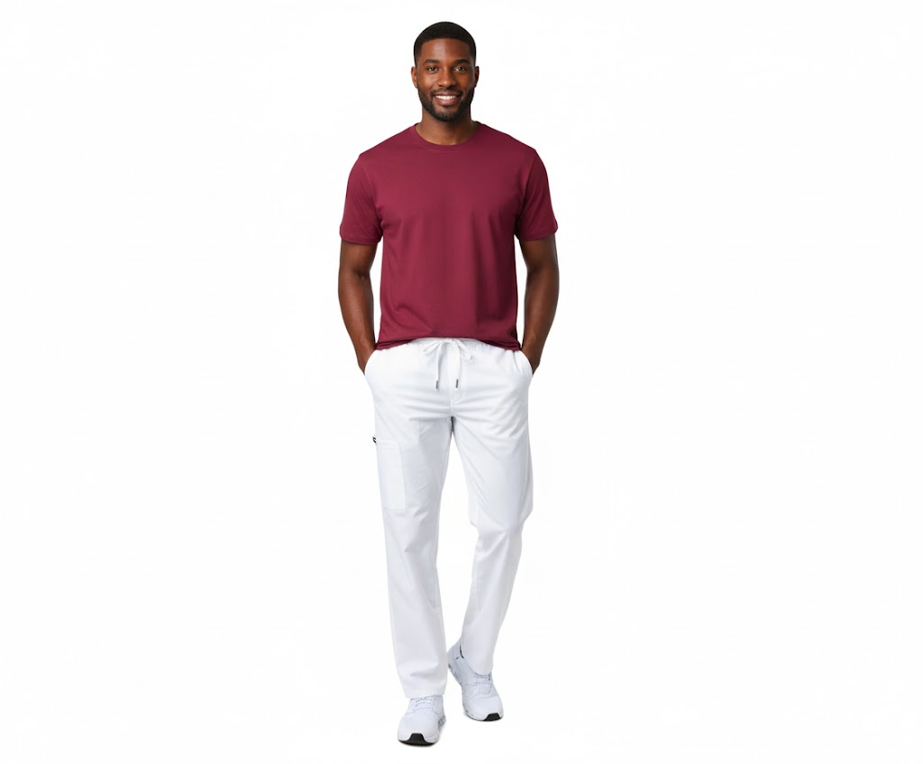 Nybo Bordeaux Herre Basic T-skjorte, Klassisk modell, Bevarer fasongen
