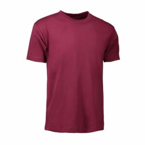 Nybo Bordeaux Herre Basic T-skjorte, Klassisk modell, Bevarer fasongen