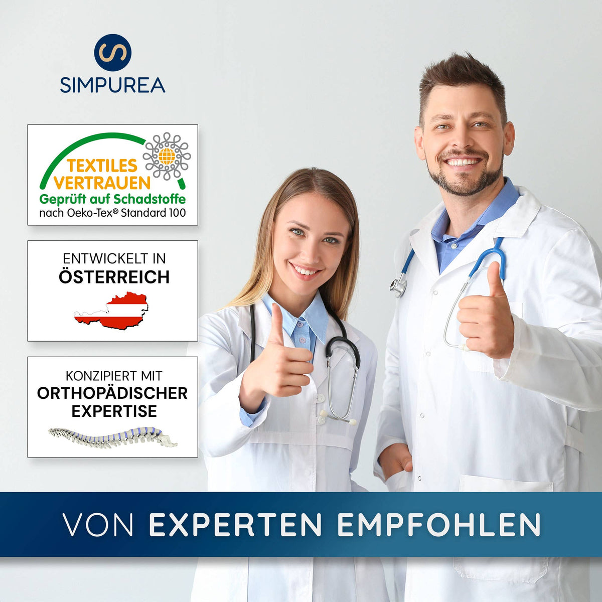 Ortopedisk hodepute – ergonomisk memory foam med 2 høyder