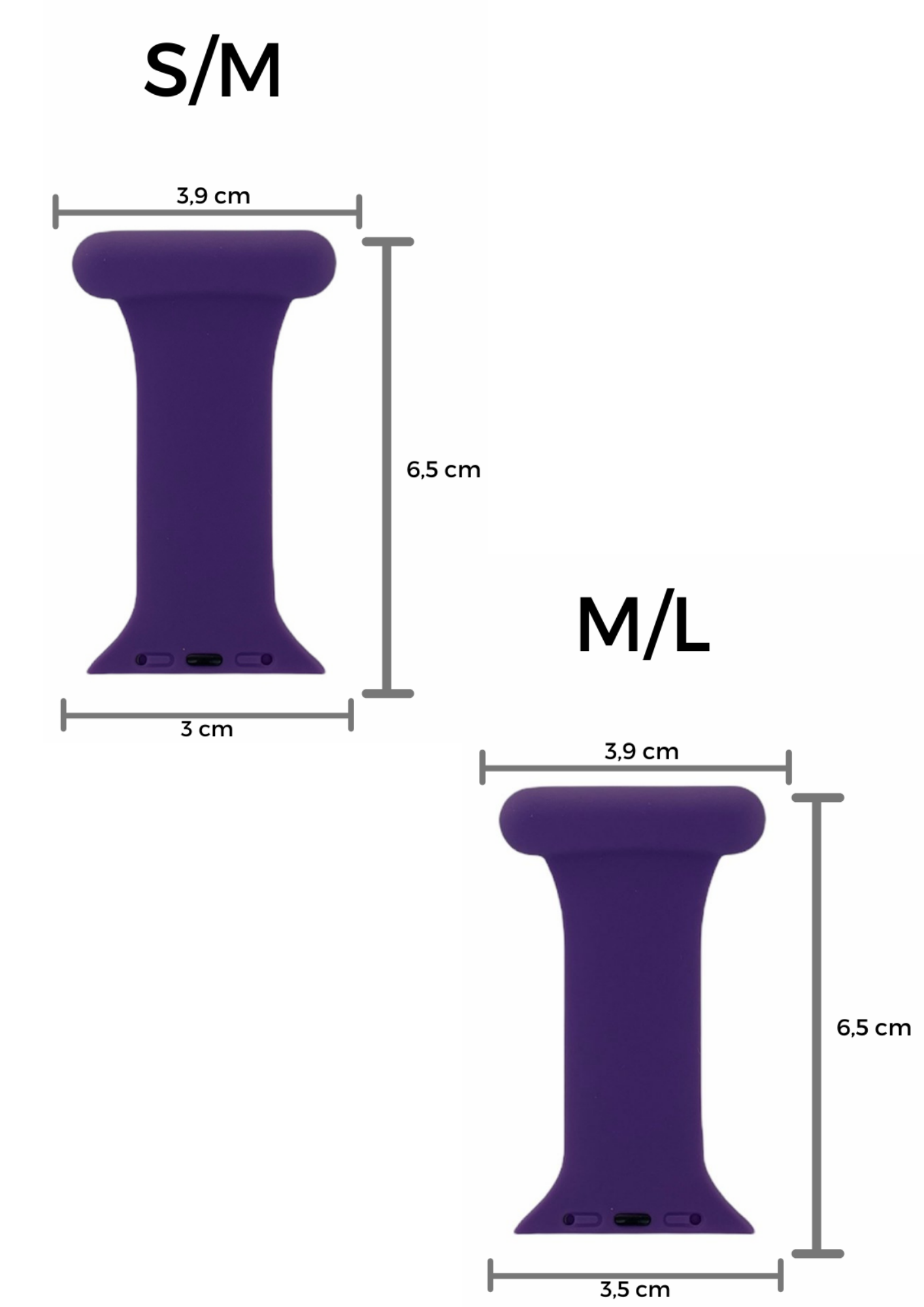 Lilla silikonrem til Apple Watch for sykepleiere