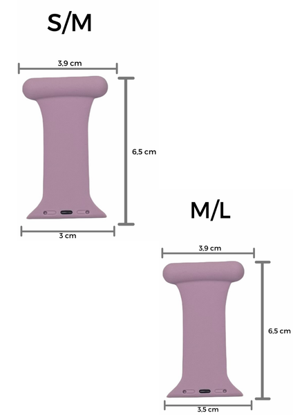 Lilla silikonrem til Apple Watch for sykepleiere