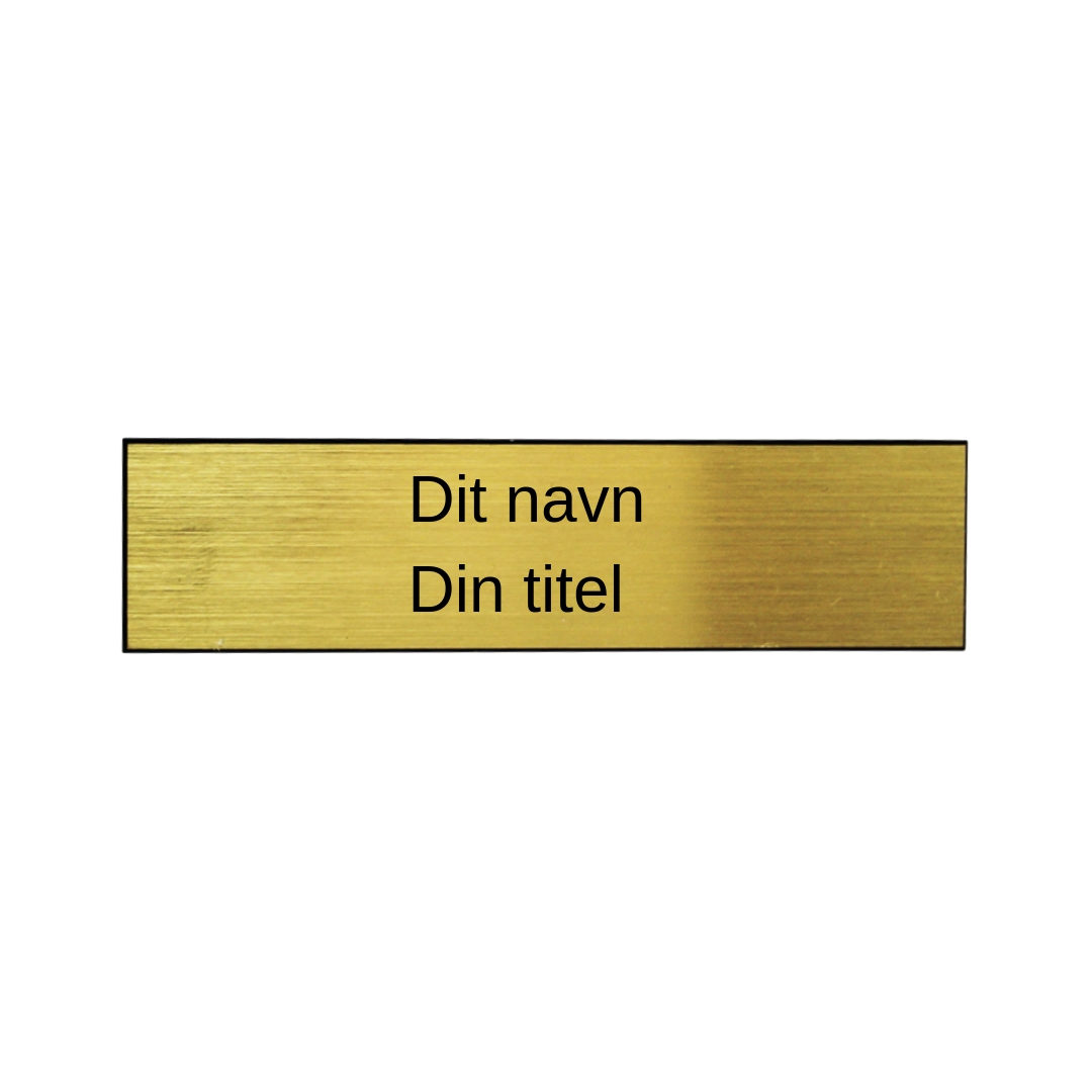 Navneskilt med militærklemme