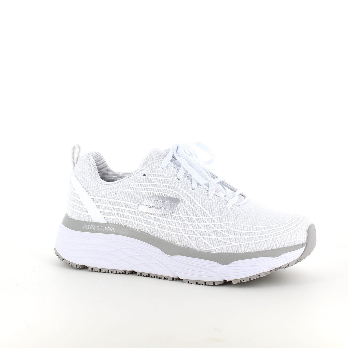 Skechers Work med maks cushioning-såler i hvit
