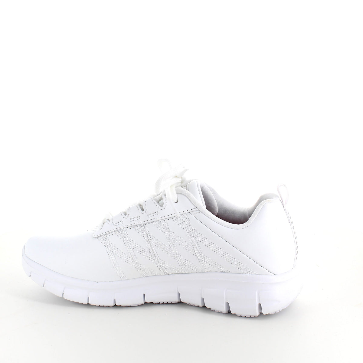Hvit Skechers work-sko med memory foam