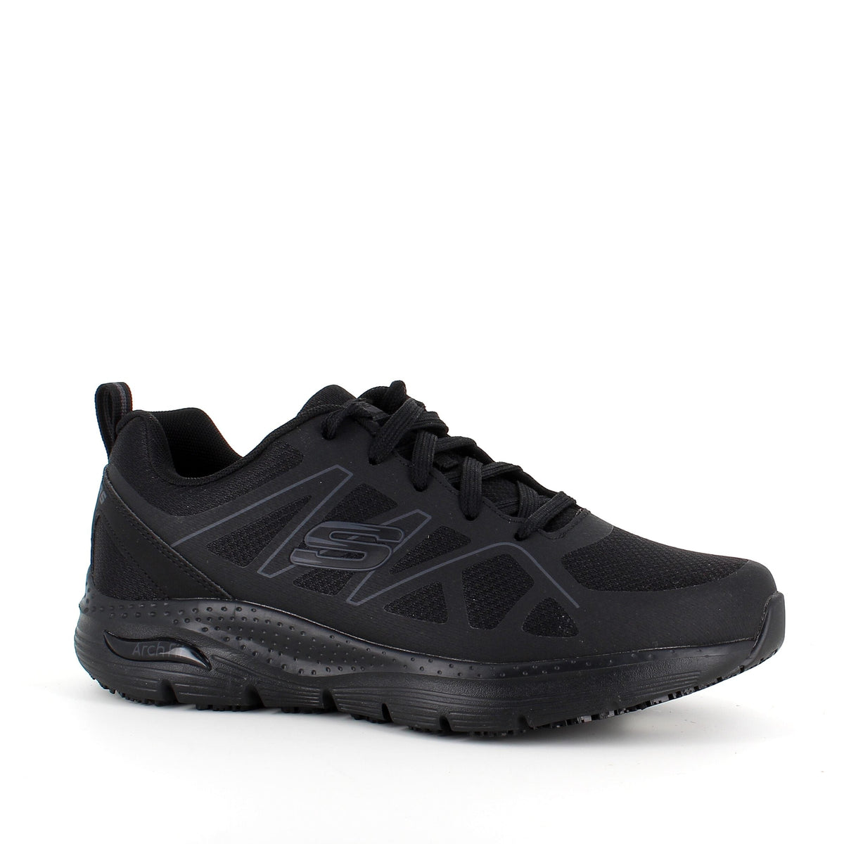 Skechers Work sko i svart med svangstøtte