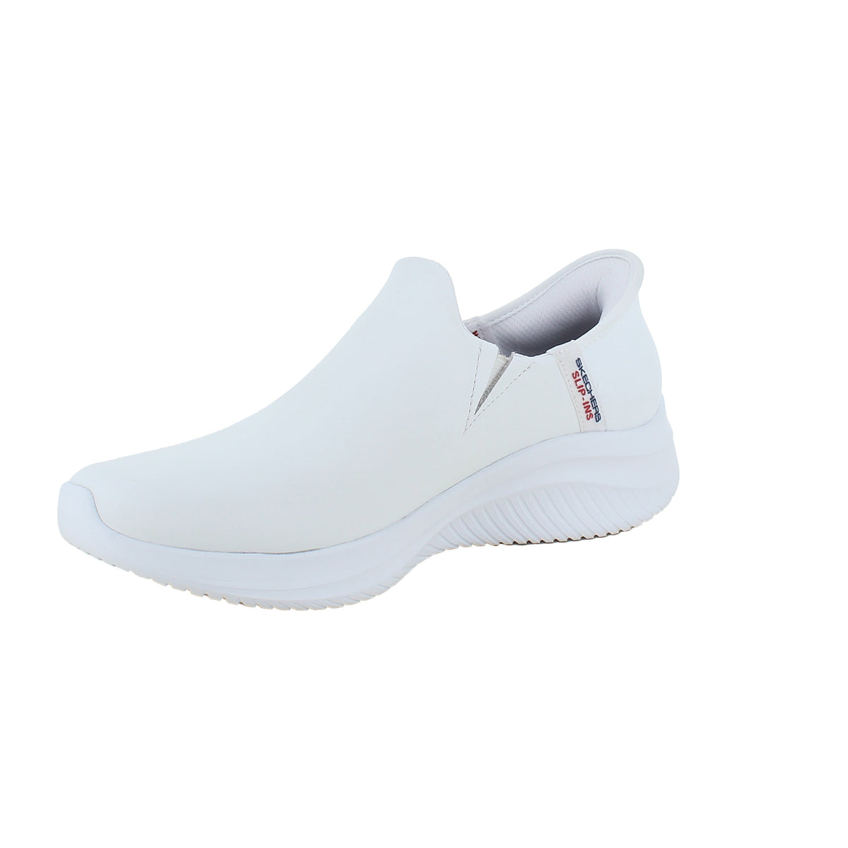 Hvit skinn slip-in sko fra Skechers