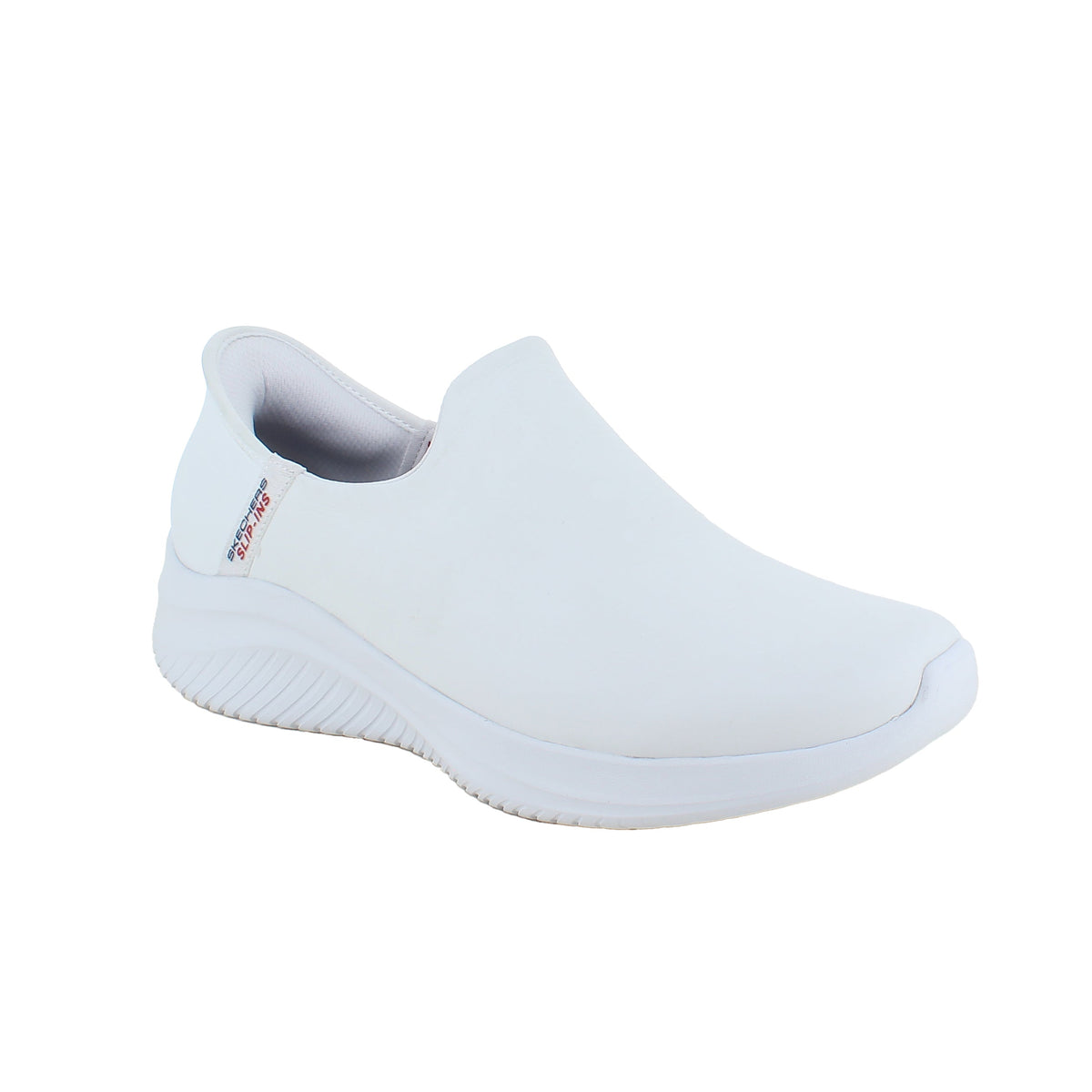 Hvit skinn slip-in sko fra Skechers