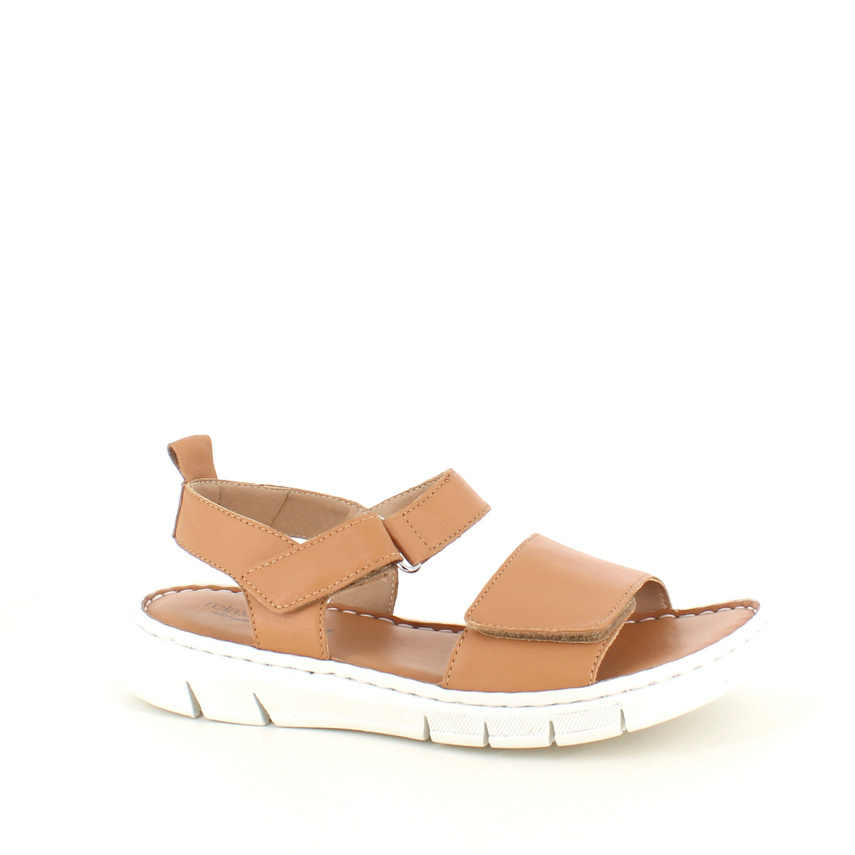 Lekker, myk og fleksibel skinnsandal i brun fra Relaxshoe