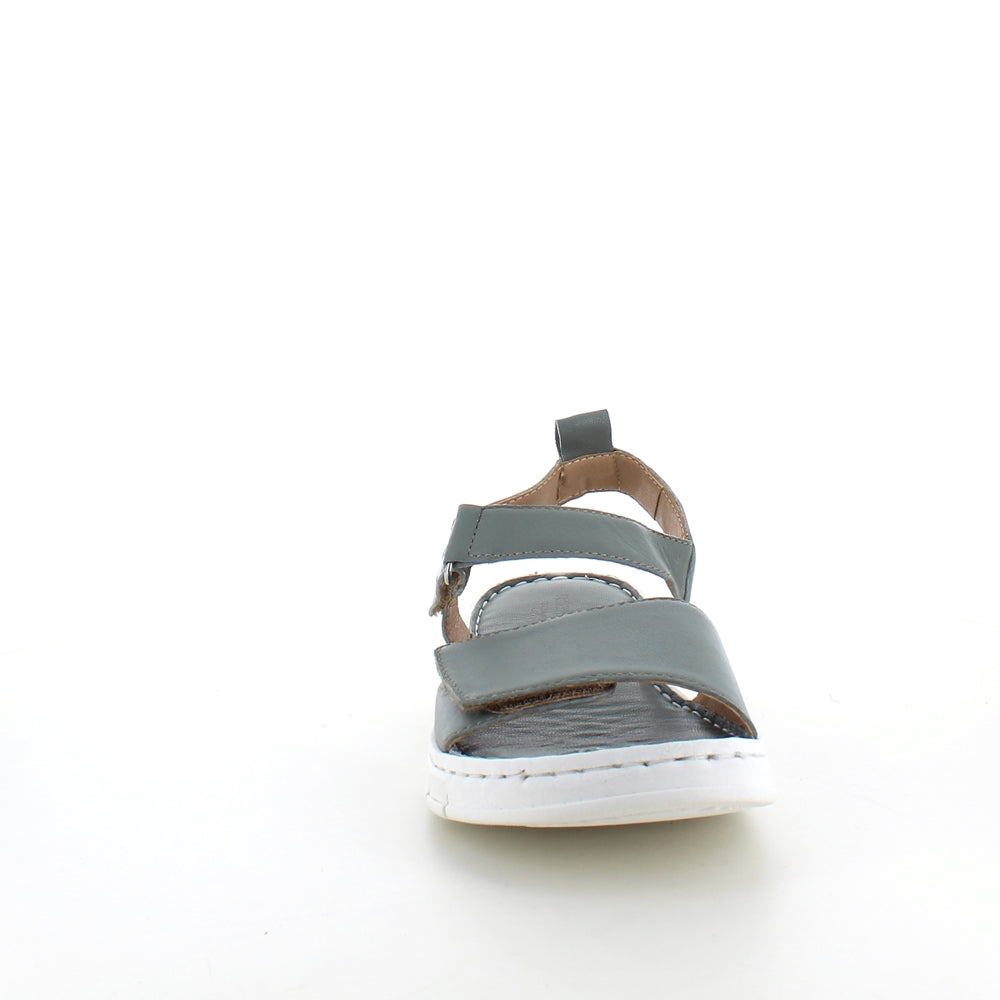 Lekker, myk og fleksibel skinnsandal i grønn fra Relaxshoe