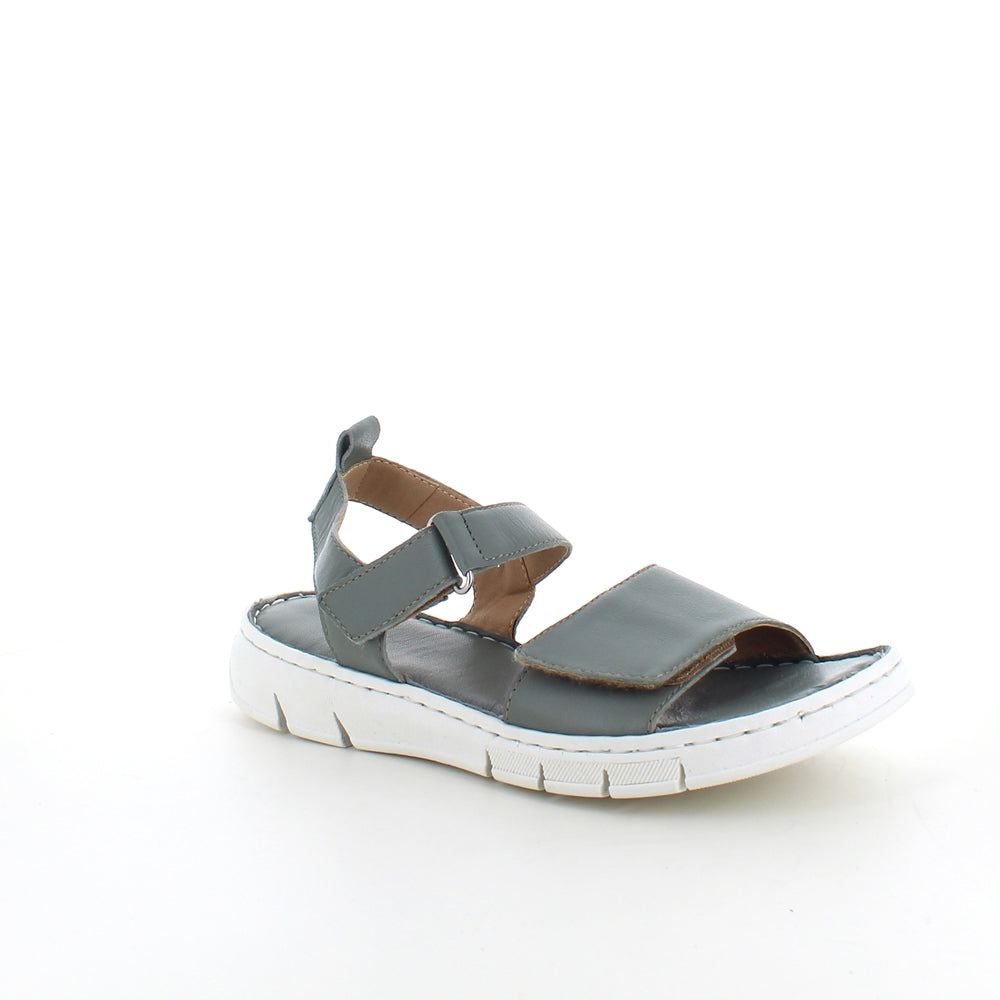 Lekker, myk og fleksibel skinnsandal i grønn fra Relaxshoe