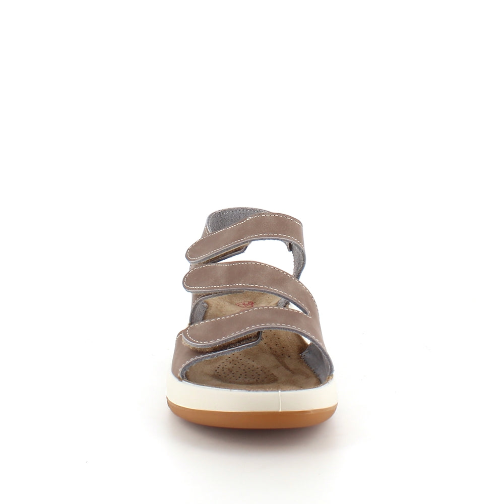 Elegant brun skinnsandal med justerbare remmer