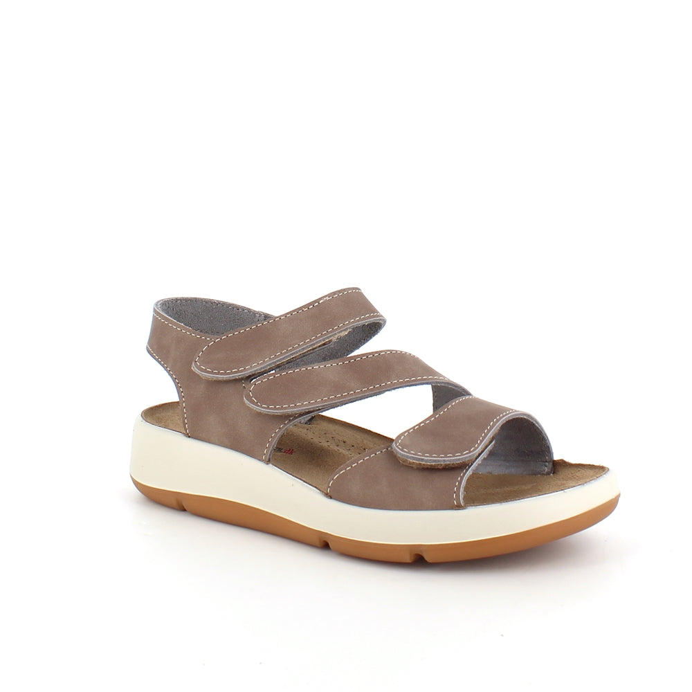 Elegant brun skinnsandal med justerbare remmer