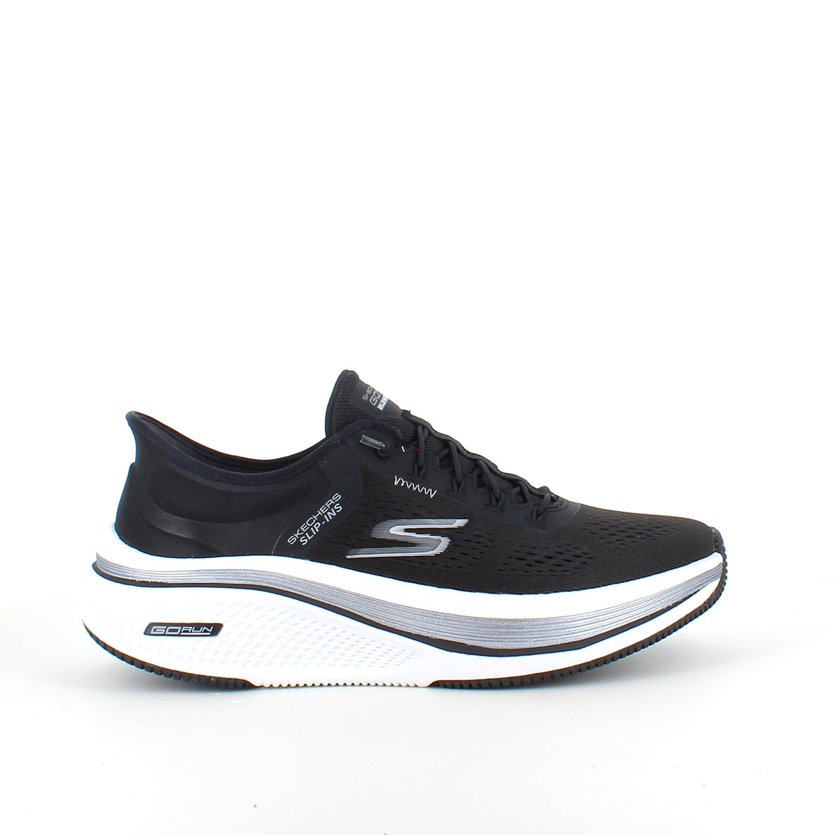 Sorte Slip-ins fra Skechers med elastisk snøring