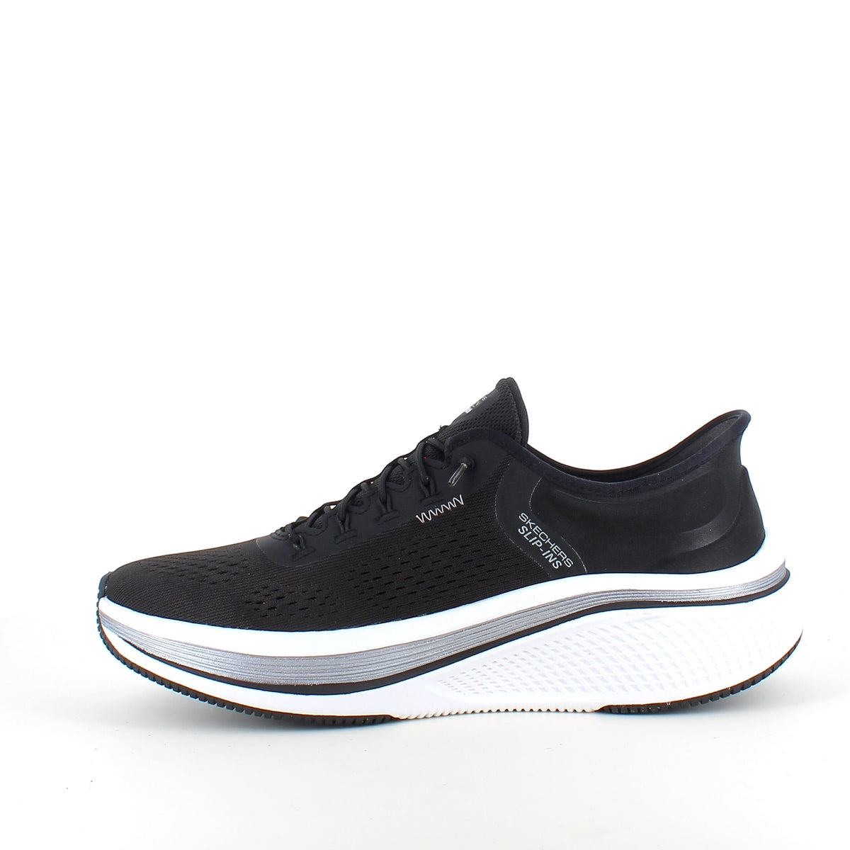 Sorte Slip-ins fra Skechers med elastisk snøring