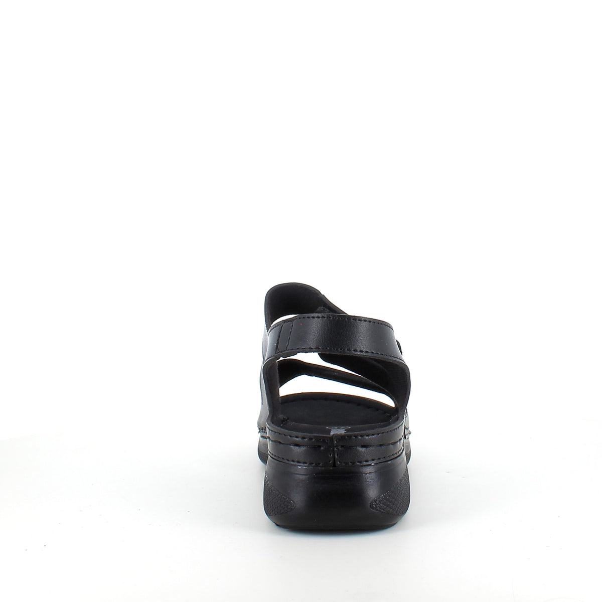 Svart sandal med tre justerbare remmer