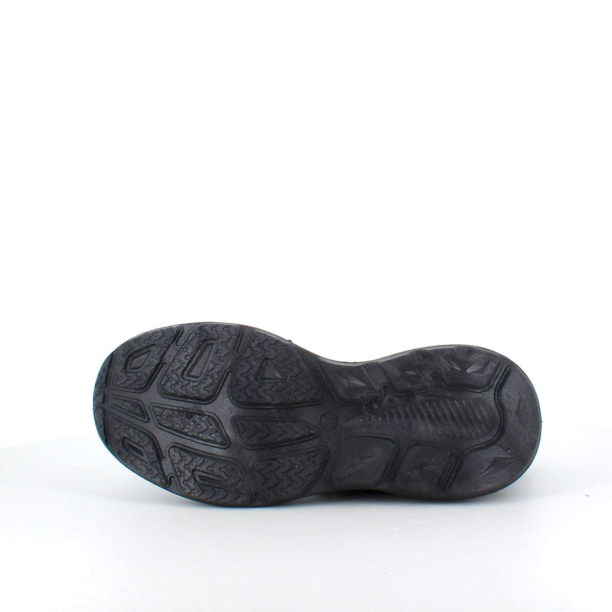 Sorte slip-on-sko med strikket overdel