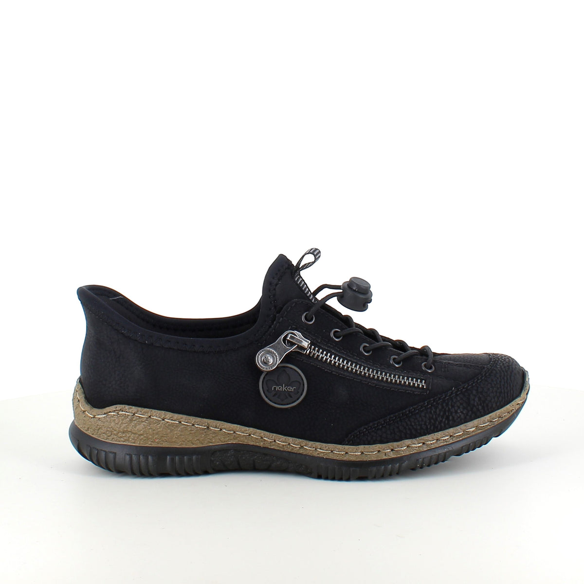 Svart Rieker slip-on sneakers