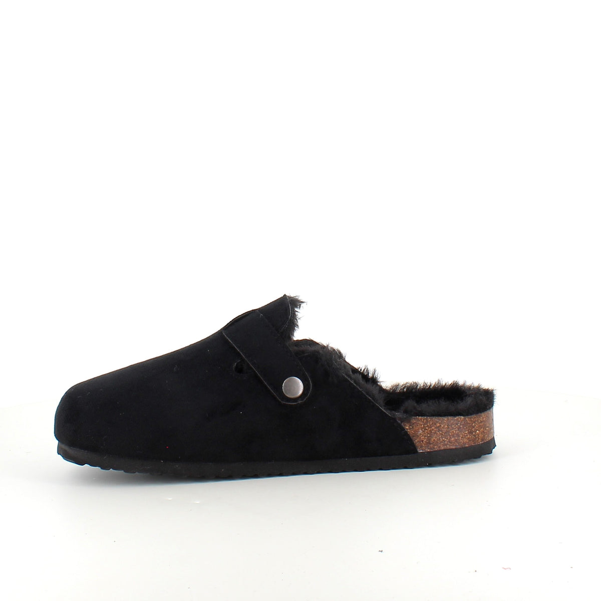 Svart slip-on hjemmesko