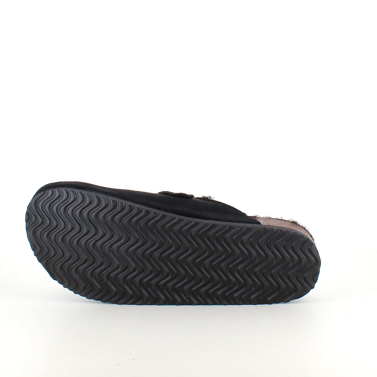 Svart slip-on hjemmesko