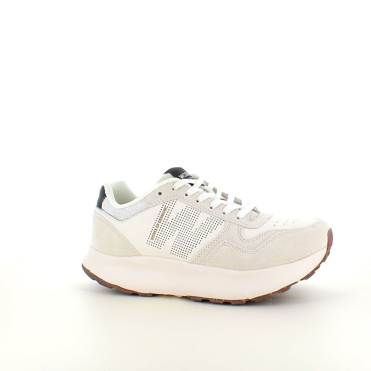 Mathilde Runner Leather – Blanc de Blanc fra WODEN