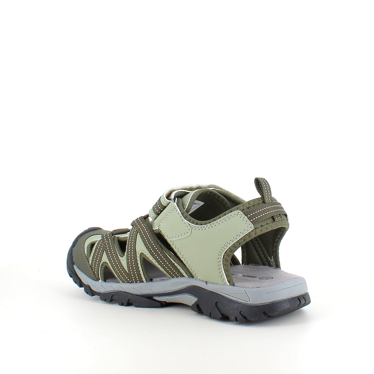 Robust tursandal i khaki med god støtte