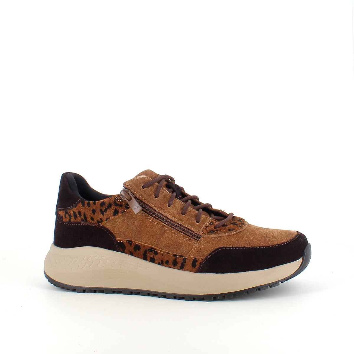 Green Comfort Zigga sneaker i leopardmønster