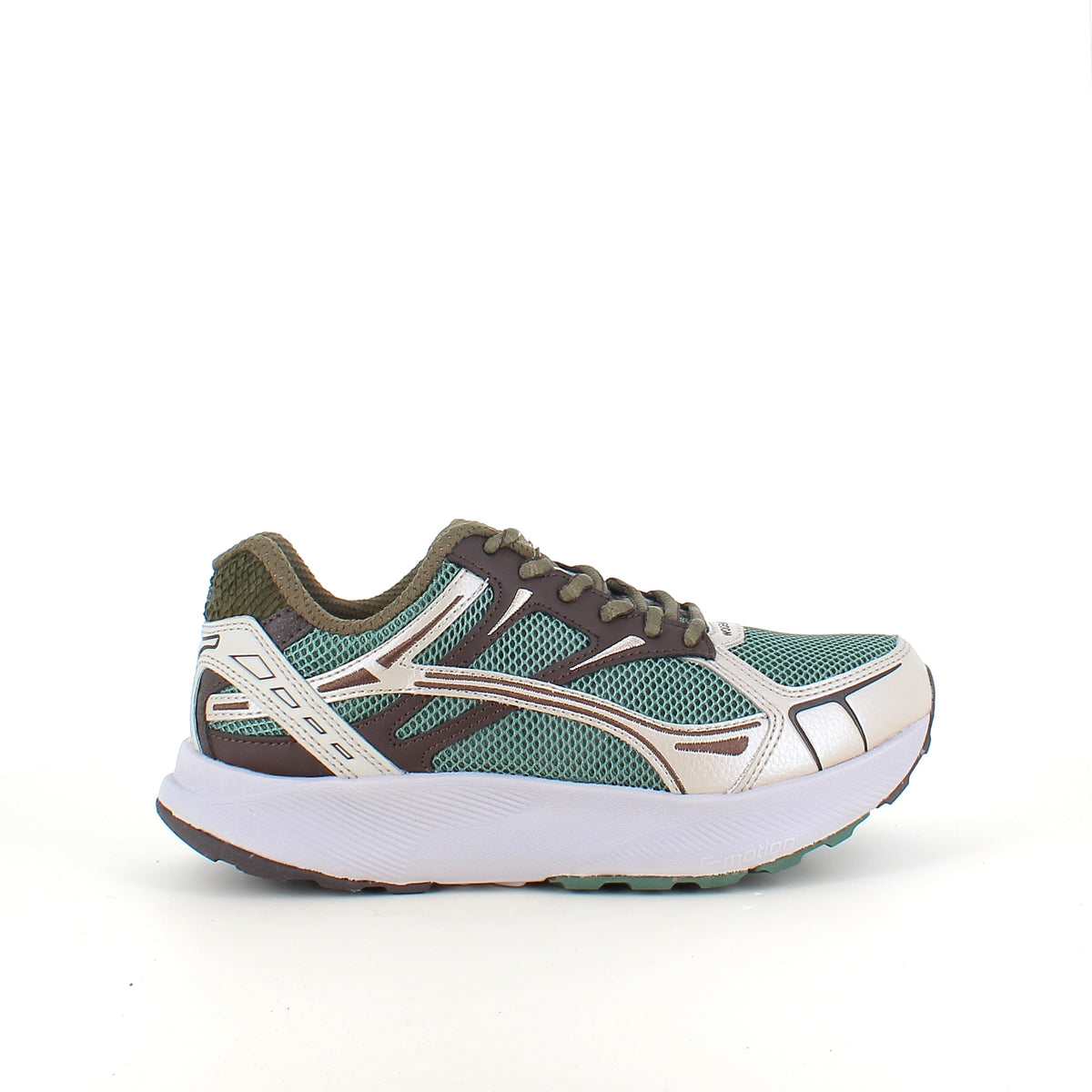 Woden Freja Runner sneaker i olivengrønn og brun