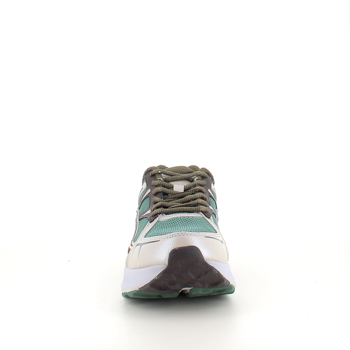 Woden Freja Runner – olivengrønn/brun sneaker med lett rullesåle