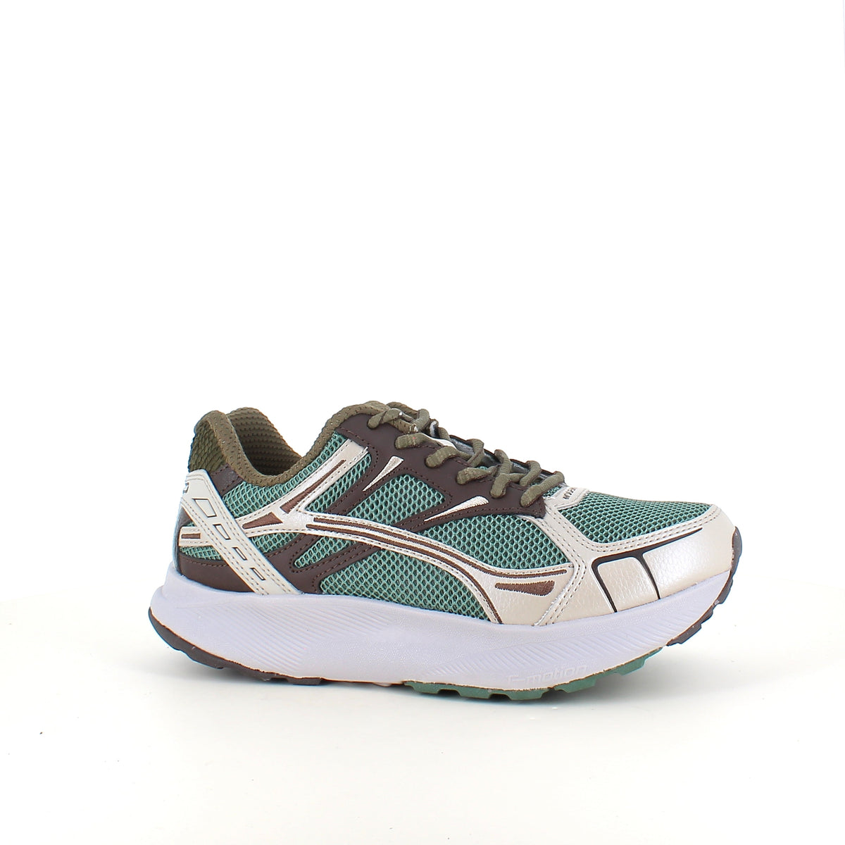 Woden Freja Runner – olivengrønn/brun sneaker med lett rullesåle