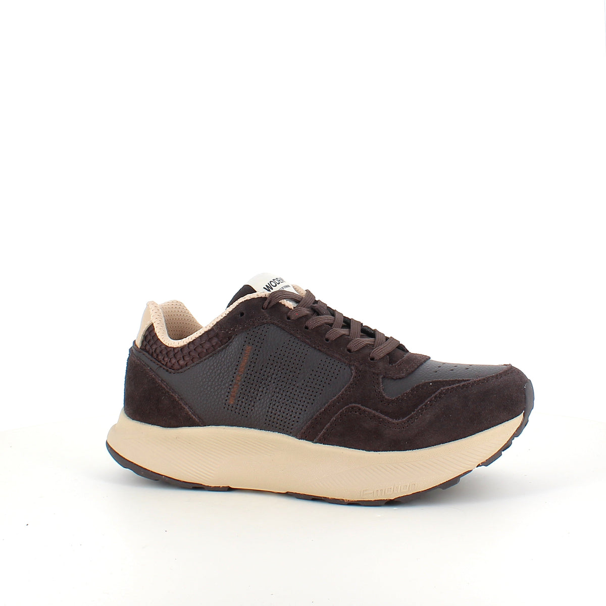Mathilde Runner Leather – sjokoladebrun Woden sneaker med lett rullesåle
