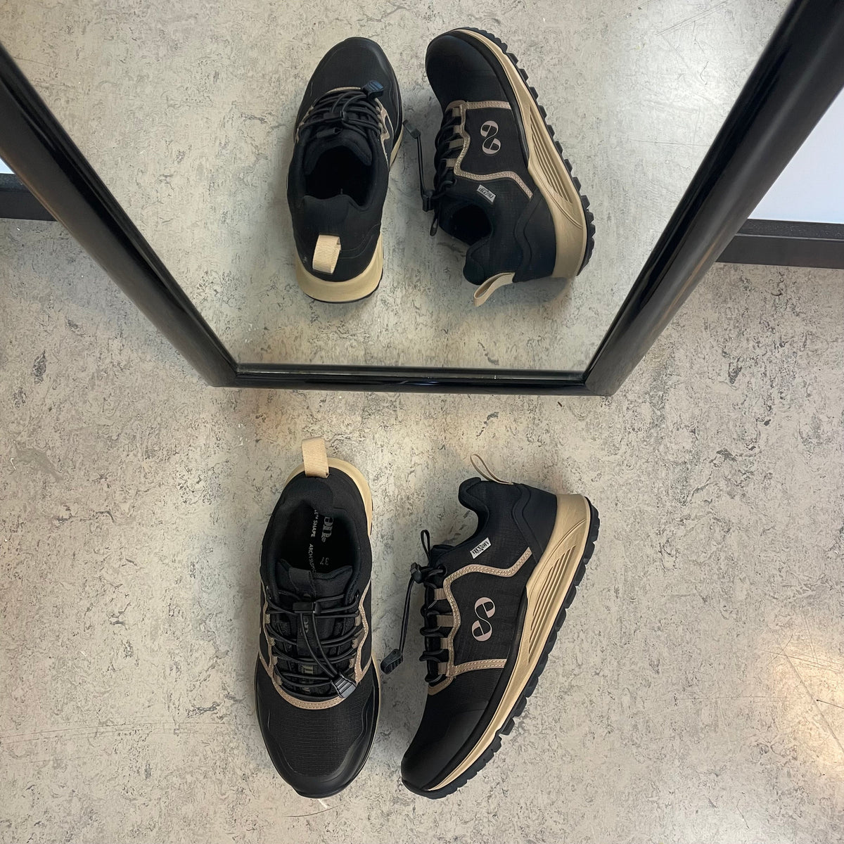 Green Comfort outdoorsko – svart med H-lest, svangstøtte og GreenTex