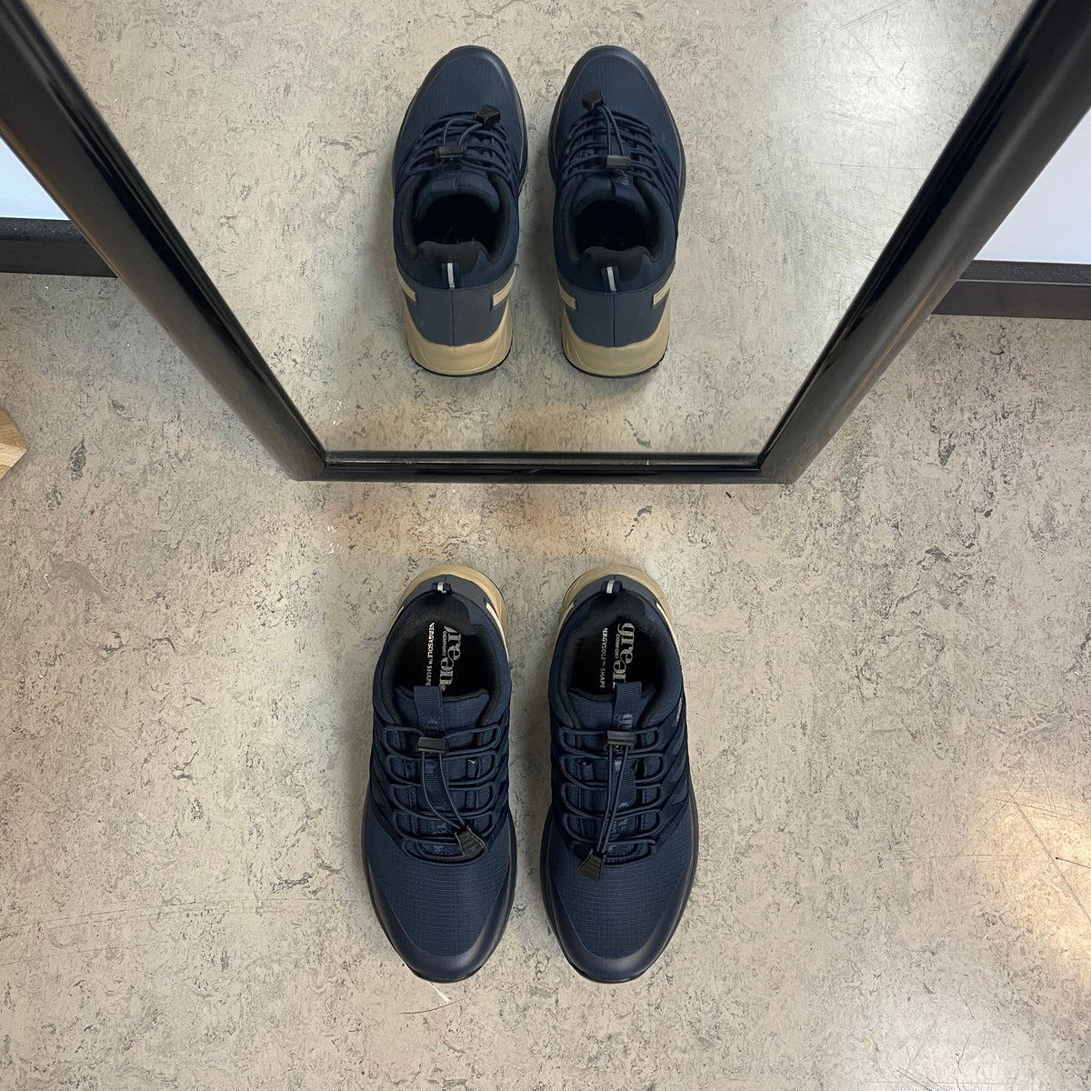 Green Comfort Path Pipi – blå outdoor-sneaker med H-lest og svangstøtte