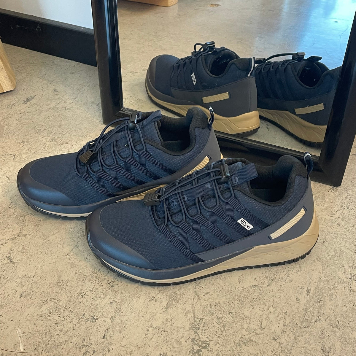 Green Comfort Path Pipi – blå outdoor-sneaker med H-lest og svangstøtte
